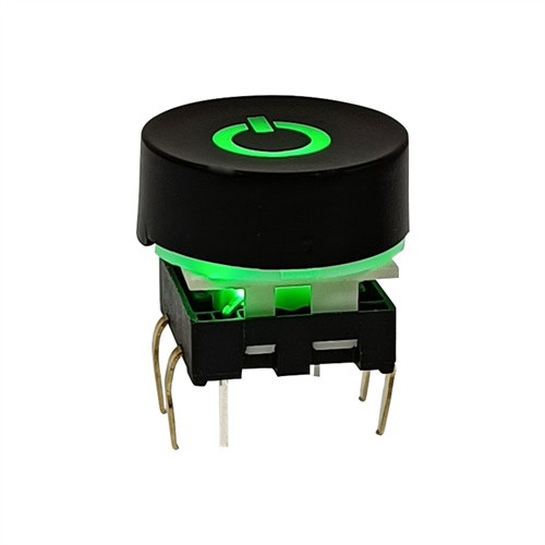 Illuminated Green Push Button