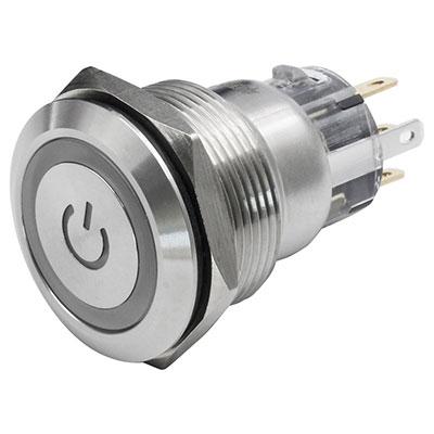 Metal Push Button Switch With Power LED