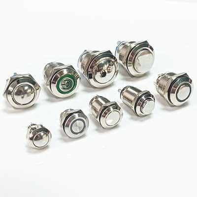 What is a metal push button switch used for