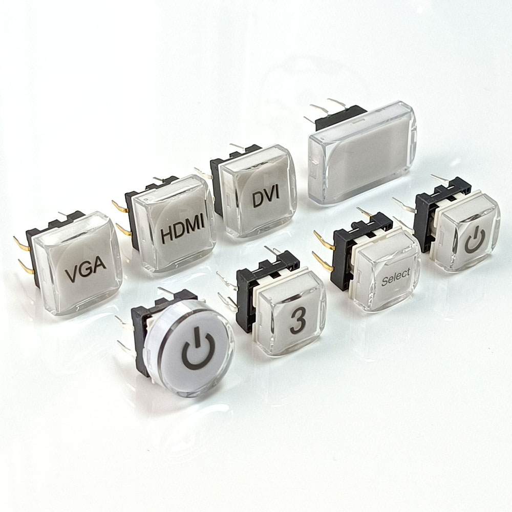 Broadcasting illuminated push button switch