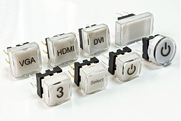 15x15 illuminated push switch